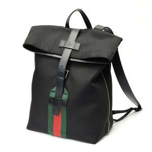 GUCCI Authentic Black Leather Backpack